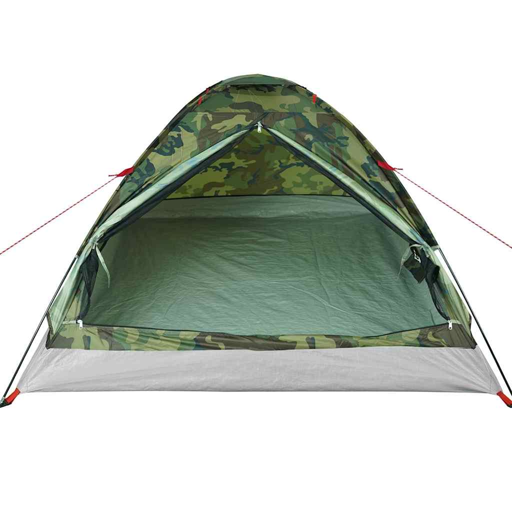 4-personers campingtelt vandtæt kuppel camouflage