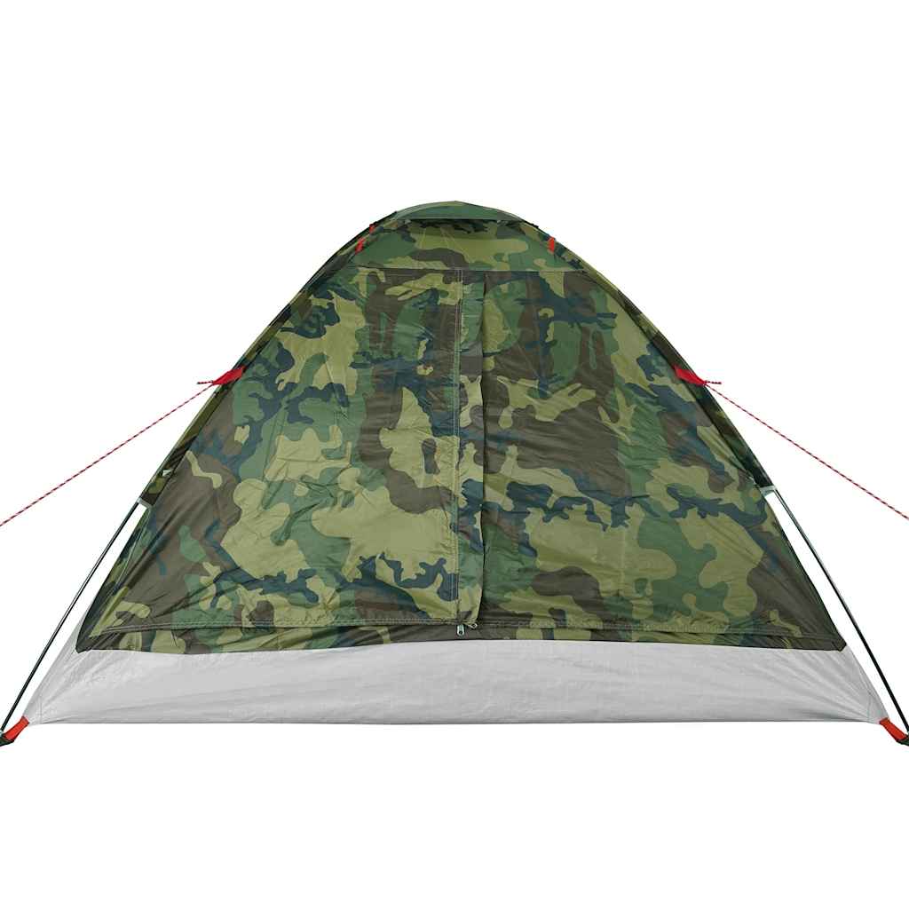 4-personers campingtelt vandtæt kuppel camouflage