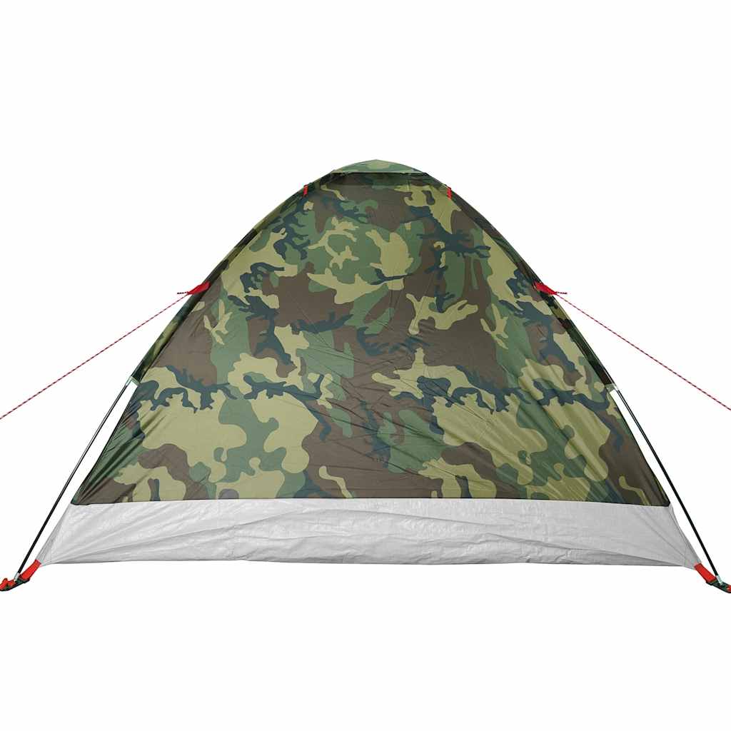 4-personers campingtelt vandtæt kuppel camouflage