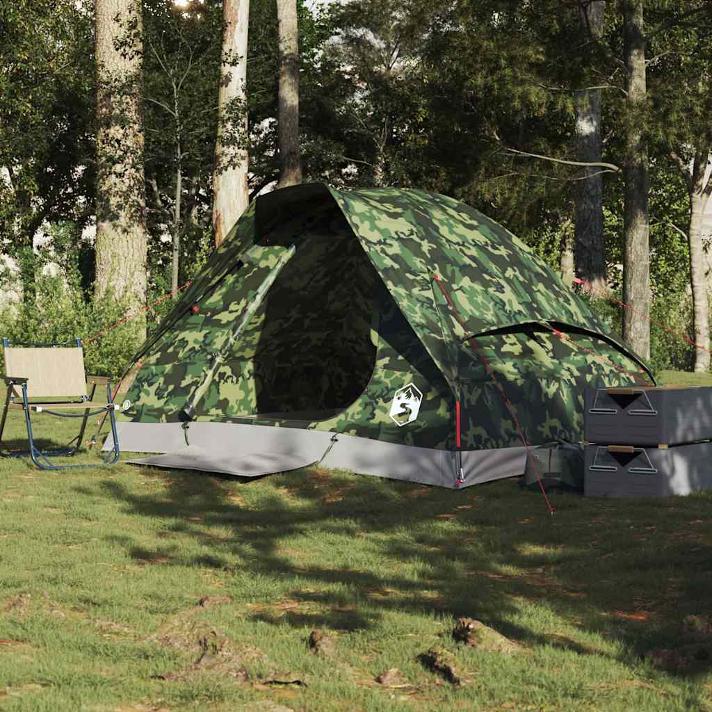 2-personers campingtelt vandtæt kuppel camouflage