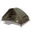 4-personers campingtelt vandtæt kuppel brun