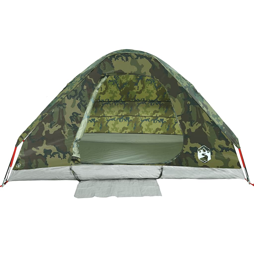 4-personers campingtelt vandtæt kuppel camouflage