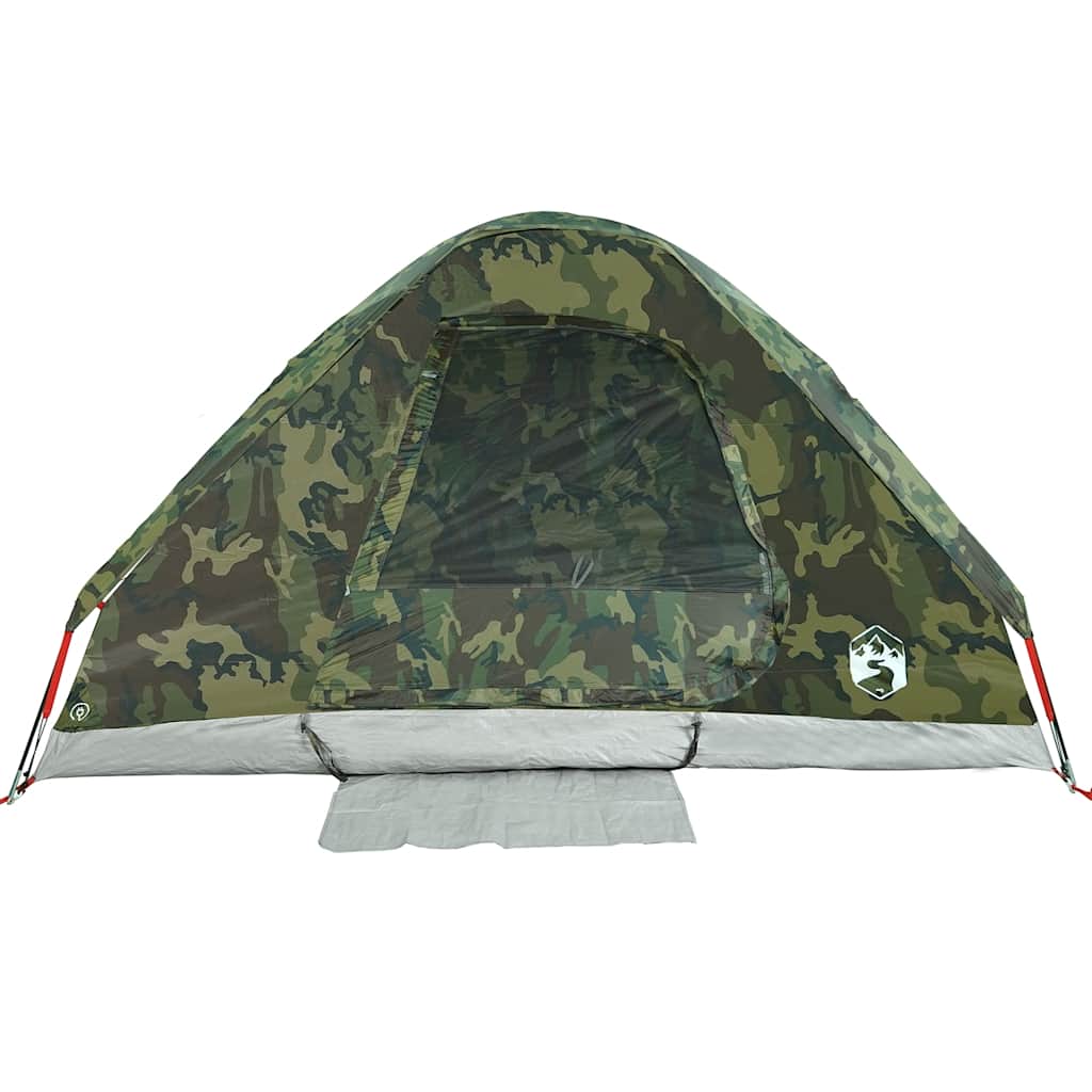 4-personers campingtelt vandtæt kuppel camouflage