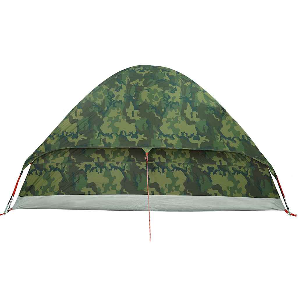 4-personers campingtelt vandtæt kuppel camouflage