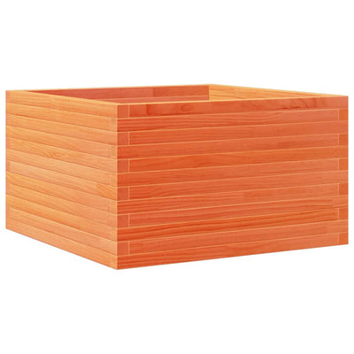 plantekasse 80x80x45,5 cm massivt fyrretræ gyldenbrun