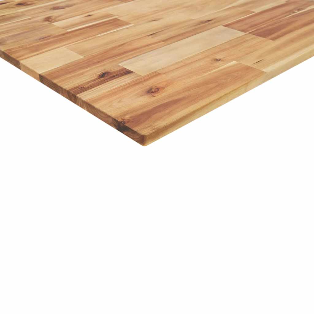 bordplade 100x80x2 cm rektangulær massivt akacietræ