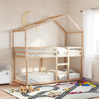 køjeseng uden madras 90x190 cm massivt fyrretræ