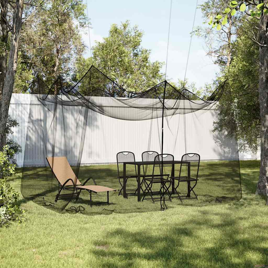 myggenet til udendørs brug 220 mesh sort 300x300x250 cm