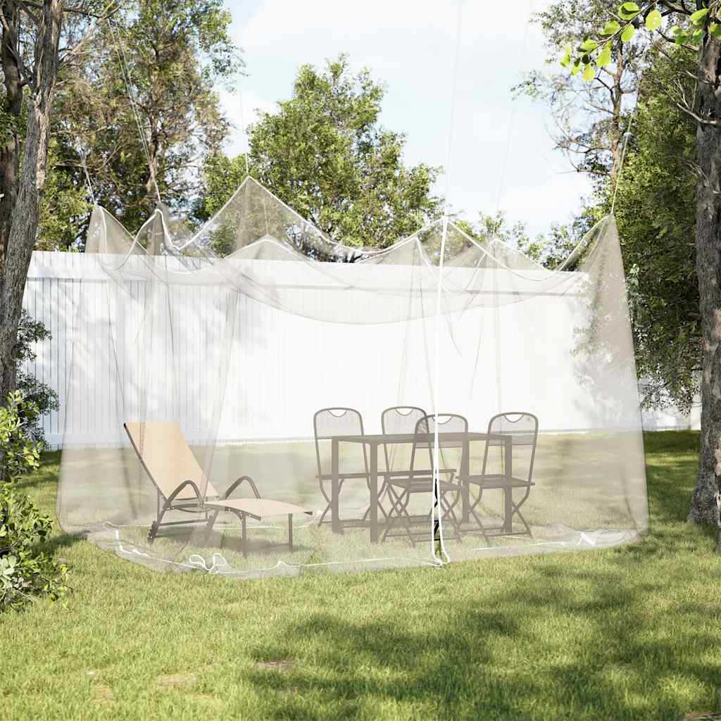 myggenet til udendørs brug 220 mesh hvid 300x300x250 cm