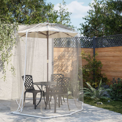 myggenet til parasol Φ300x230 cm trådnet hvid