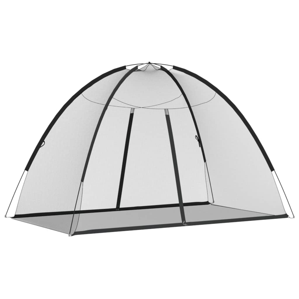 myggenet med døre 200x120x130 cm trådnet sort