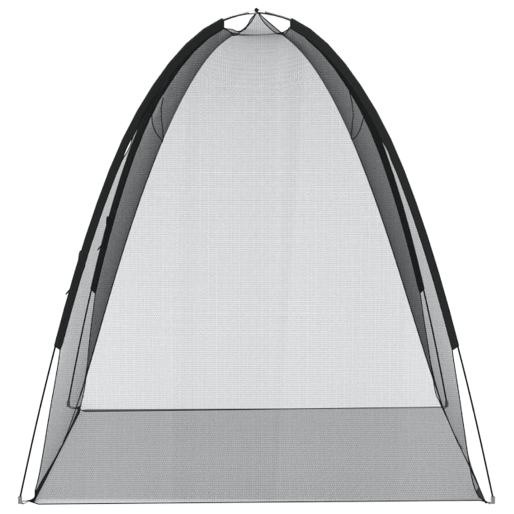 myggenet med døre 200x120x130 cm trådnet sort