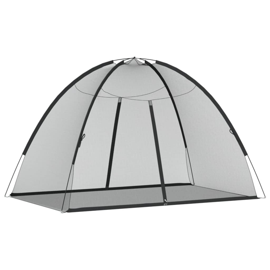 myggenet med døre 200x120x130 cm trådnet sort