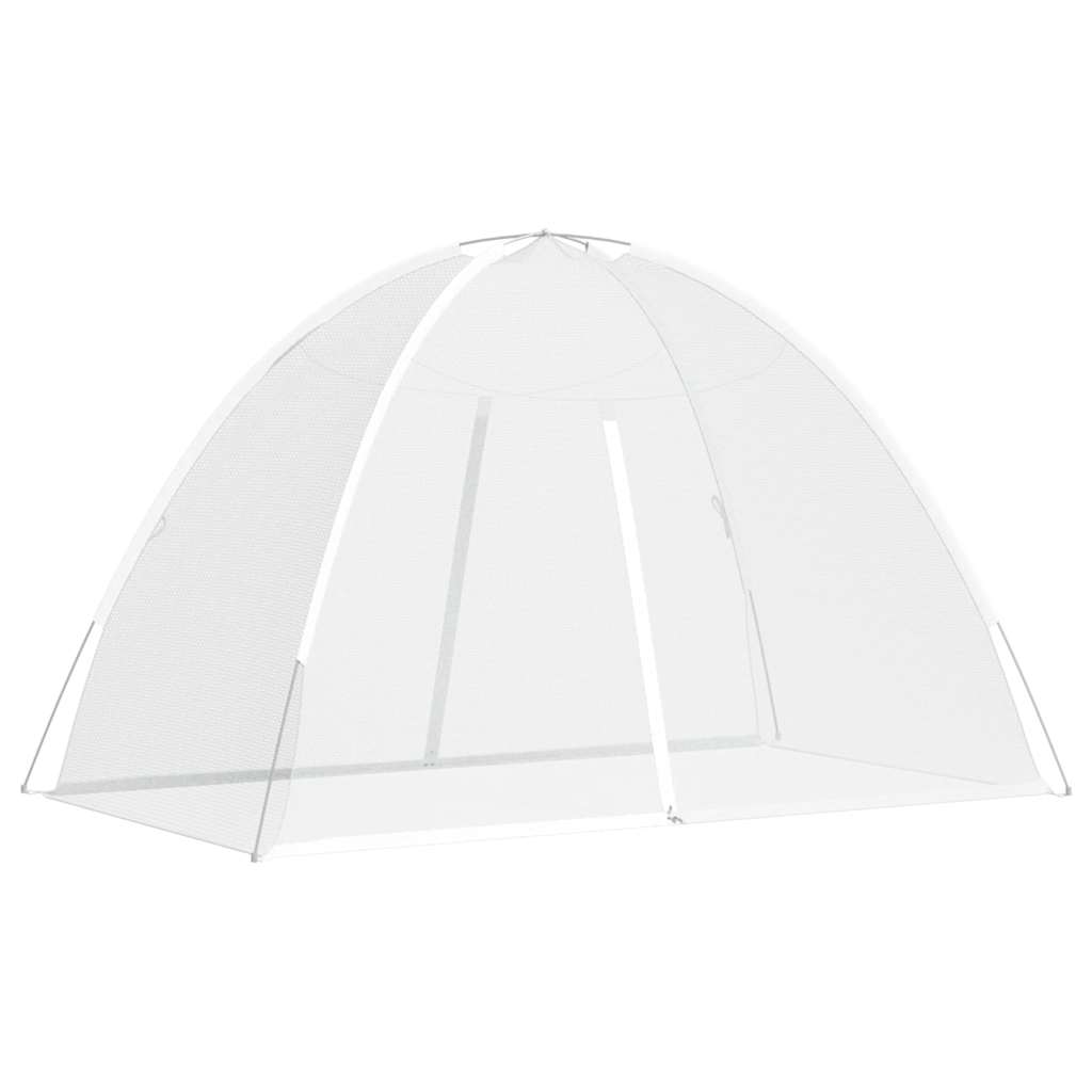 myggenet med døre 200x120x130 cm trådnet hvid