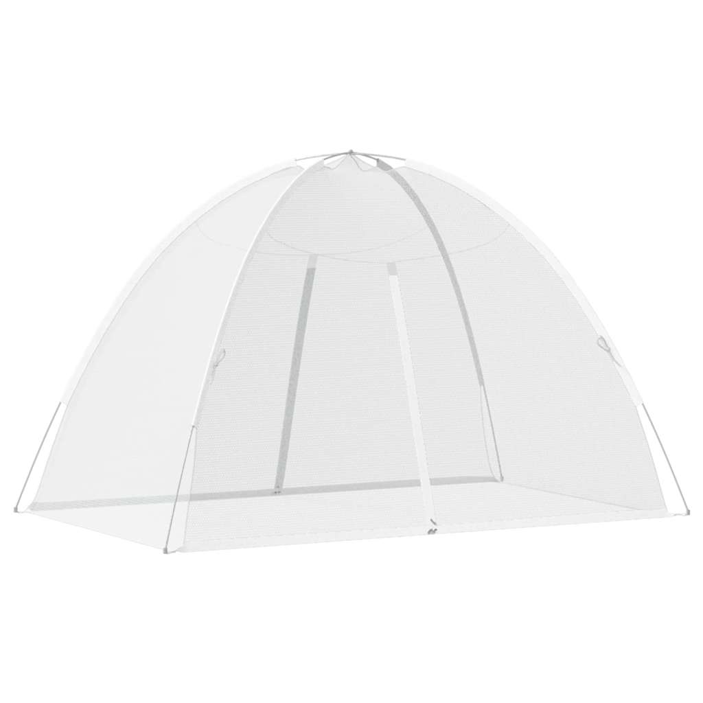 myggenet med døre 200x120x130 cm trådnet hvid