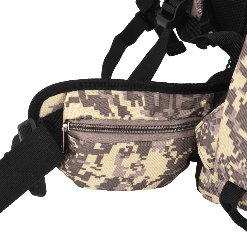 vandretaske 100 l camouflage oxfordstof brun