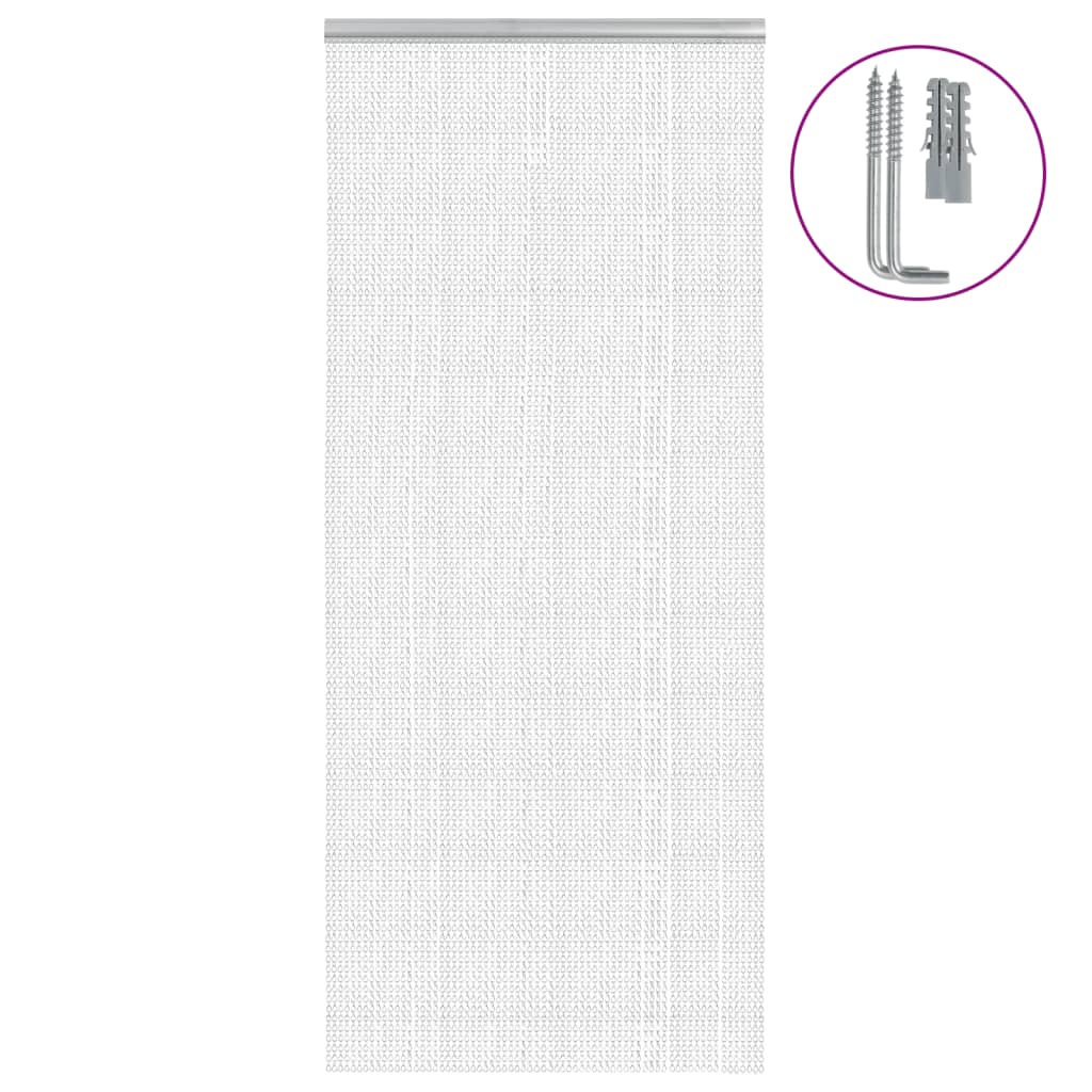 insektskærm til dør 90x220 cm aluminium
