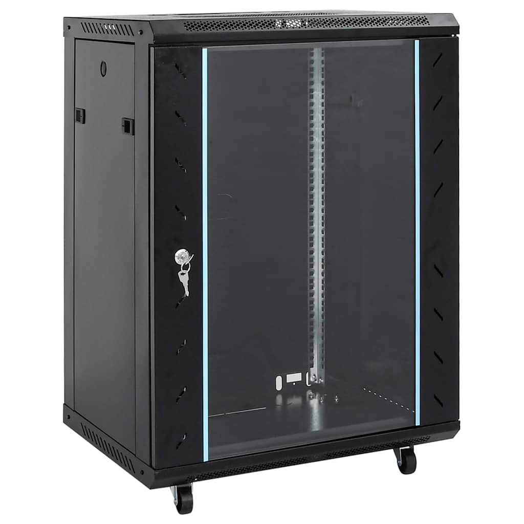 15U netværksskab med drejefødder 19" IP20 60x45x86 cm