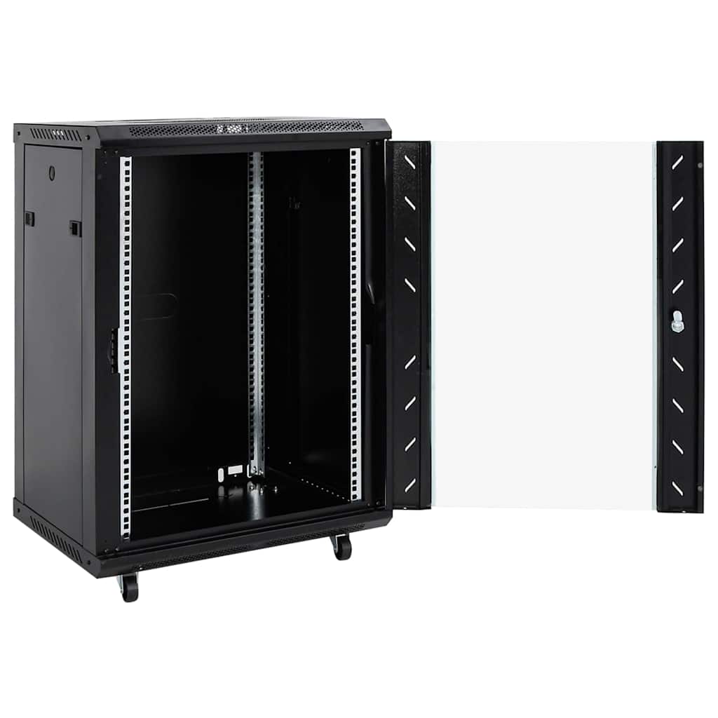 15U netværksskab med drejefødder 19" IP20 60x45x86 cm
