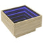 sofabord med LED-lys 50x50x30 cm konstrueret træ sonoma-eg
