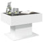sofabord med LED-lys 70x50x45 cm konstrueret træ hvid