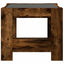 sofabord med LED-lys 53x53x45 cm konstrueret træ røget eg