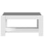 sofabord med LED-lys 93x53x45 cm konstrueret træ hvid