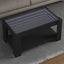 sofabord med LED-lys 93x53x45 cm konstrueret træ sort