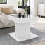 sofabord med LED-lys 50x50x45 cm konstrueret træ hvid