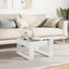sofabord med Infinity LED-lys 50x53x30 cm hvid