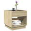 sofabord med Infinity LED-lys 50x50x50 cm sonoma-eg