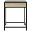 sofabord med Infinity LED-lys 40x40x51 cm sonoma-eg