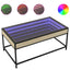 sofabord med Infinity LED-lys 90x50x41 cm sonoma-eg
