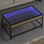 sofabord med Infinity LED-lys 90x50x41 cm sonoma-eg