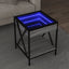 sofabord med Infinity LED-lys 40x40x49 cm grå sonoma-eg