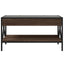 sofabord med Infinity LED-lys 70x50x38 cm brun egetræsfarve