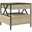 sofabord med Infinity LED-lys 50x50x51 cm sonoma-eg