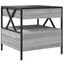 sofabord med Infinity LED-lys 50x50x51 cm grå sonoma-eg