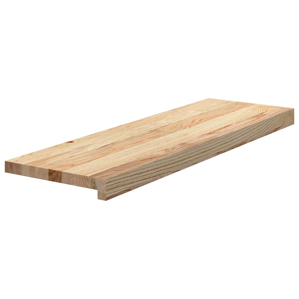 trappemåtter 4 stk ubehandlet 80x25x2 cm massivt egetræ