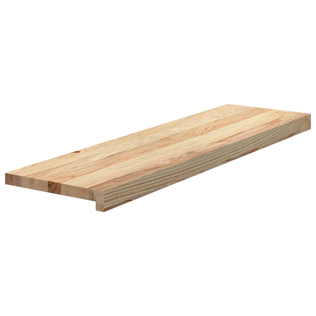 trappemåtter 4 stk ubehandlet 90x25x2 cm massivt egetræ