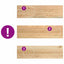 trappemåtter 4 stk ubehandlet 90x25x2 cm massivt egetræ