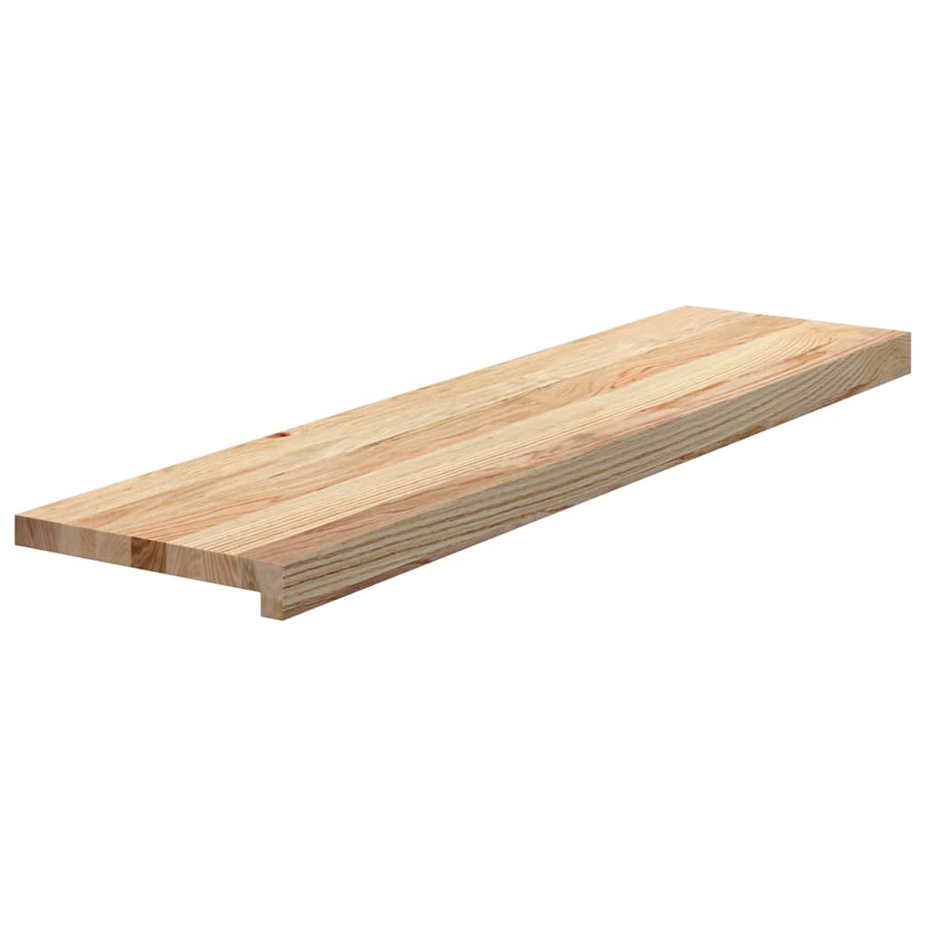 trappemåtter 4 stk ubehandlet 100x25x2 cm massivt egetræ