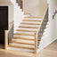 trappemåtter 4 stk ubehandlet 120x25x2 cm massivt egetræ