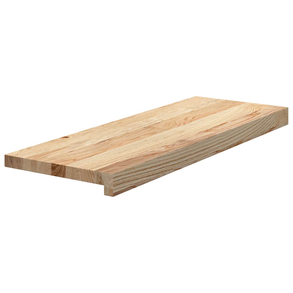 trappemåtter 12 stk ubehandlet 70x25x2 cm massivt egetræ