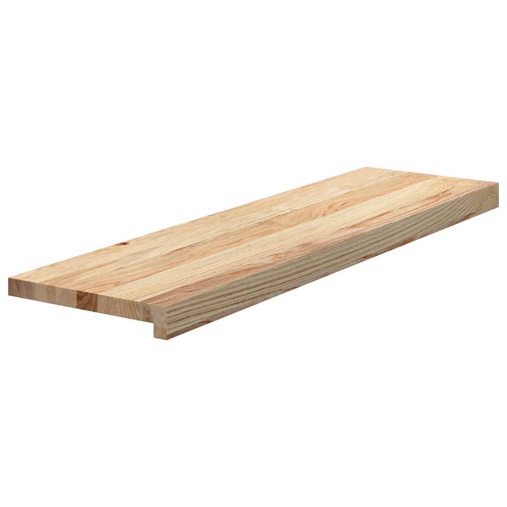 trappemåtter 16 stk ubehandlet 90x30x2 cm massivt egetræ