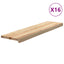 trappemåtter 16 stk ubehandlet 100x30x2 cm massivt egetræ