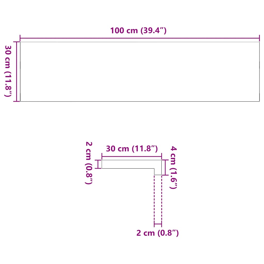 trappemåtter 20 stk ubehandlet 100x30x2 cm massivt egetræ