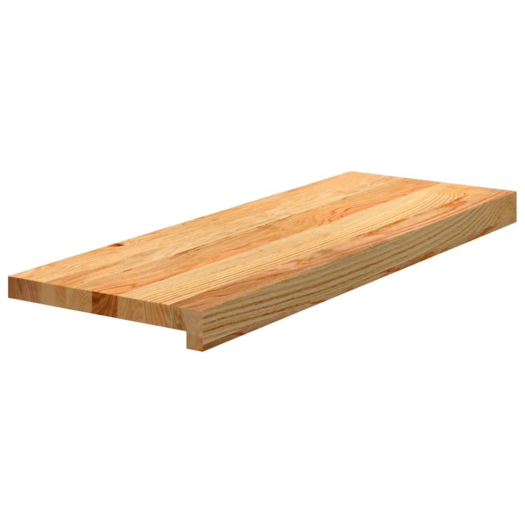 trappemåtter 4 stk lysebrun 70x30x2 cm massivt egetræ