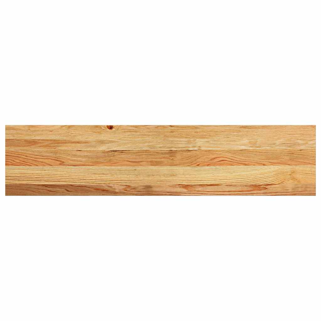 trappemåtter 4 stk lysebrun 110x30x2 cm massivt egetræ
