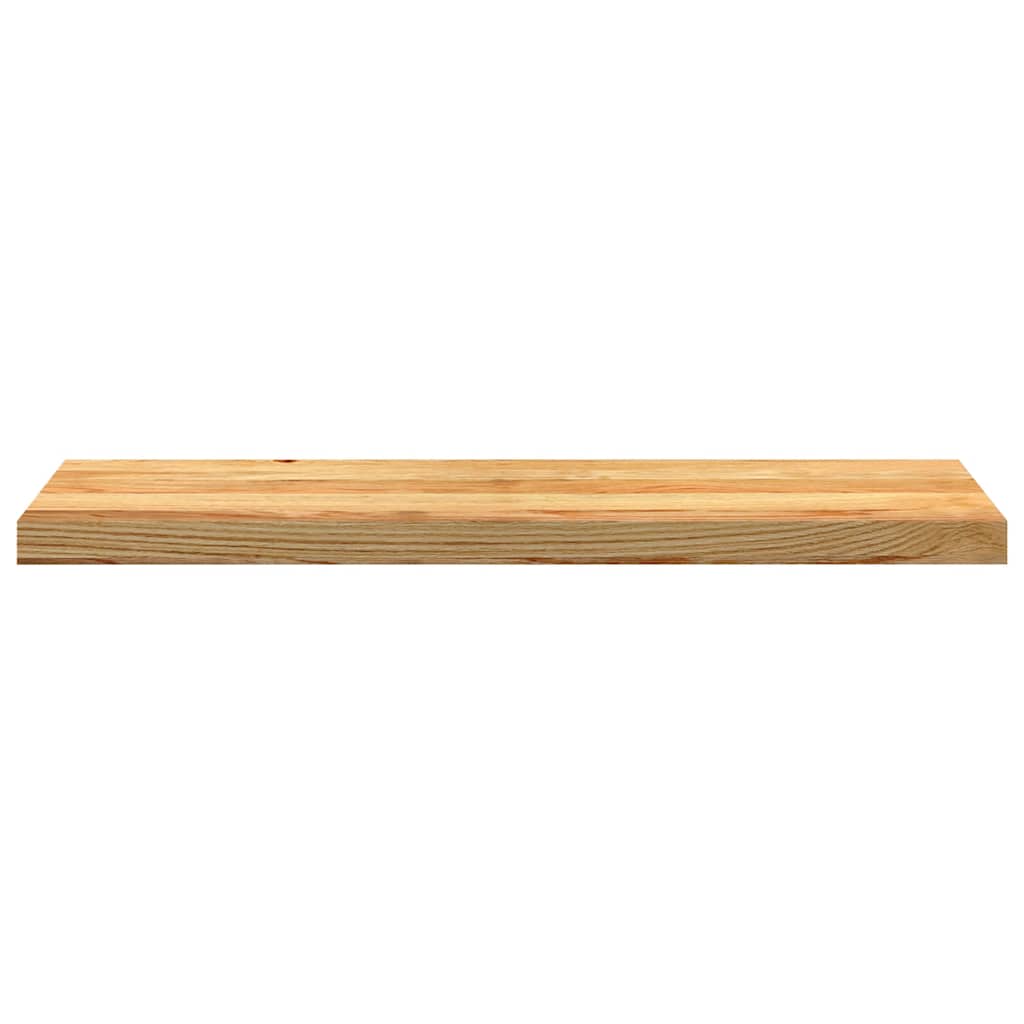 trappemåtter 12 stk. lysebrun 90x25x2 cm massivt egetræ